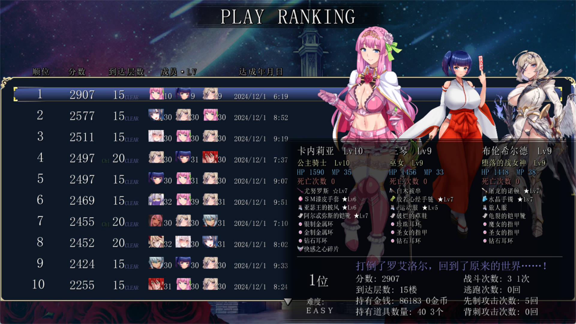 [RPG/汉化/肉鸽]罗艾洛尔的幻淫城 挂载AI汉化版+存档[新汉化] （ロエロールの幻淫城）